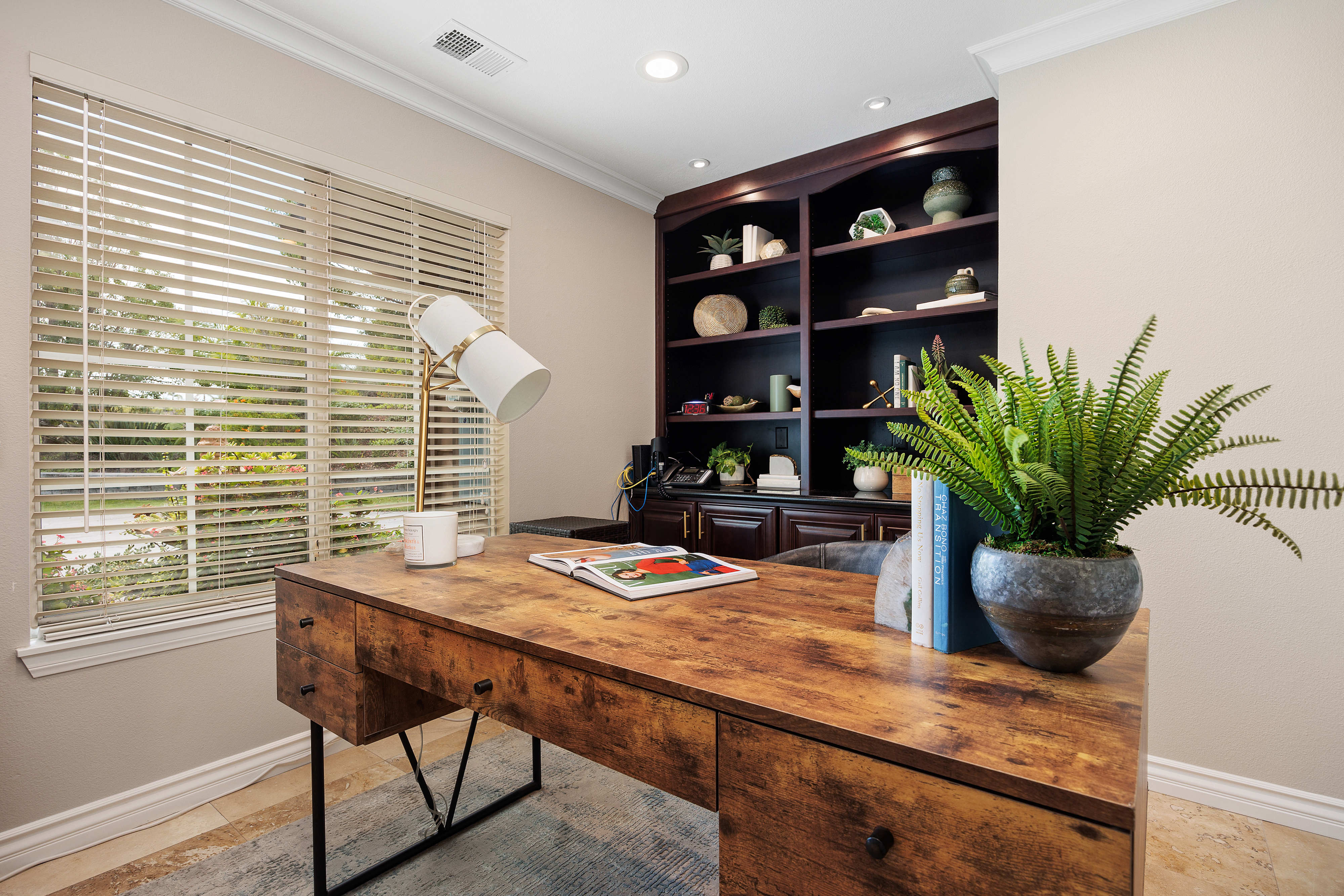 Staged home office built-ins Encinitas