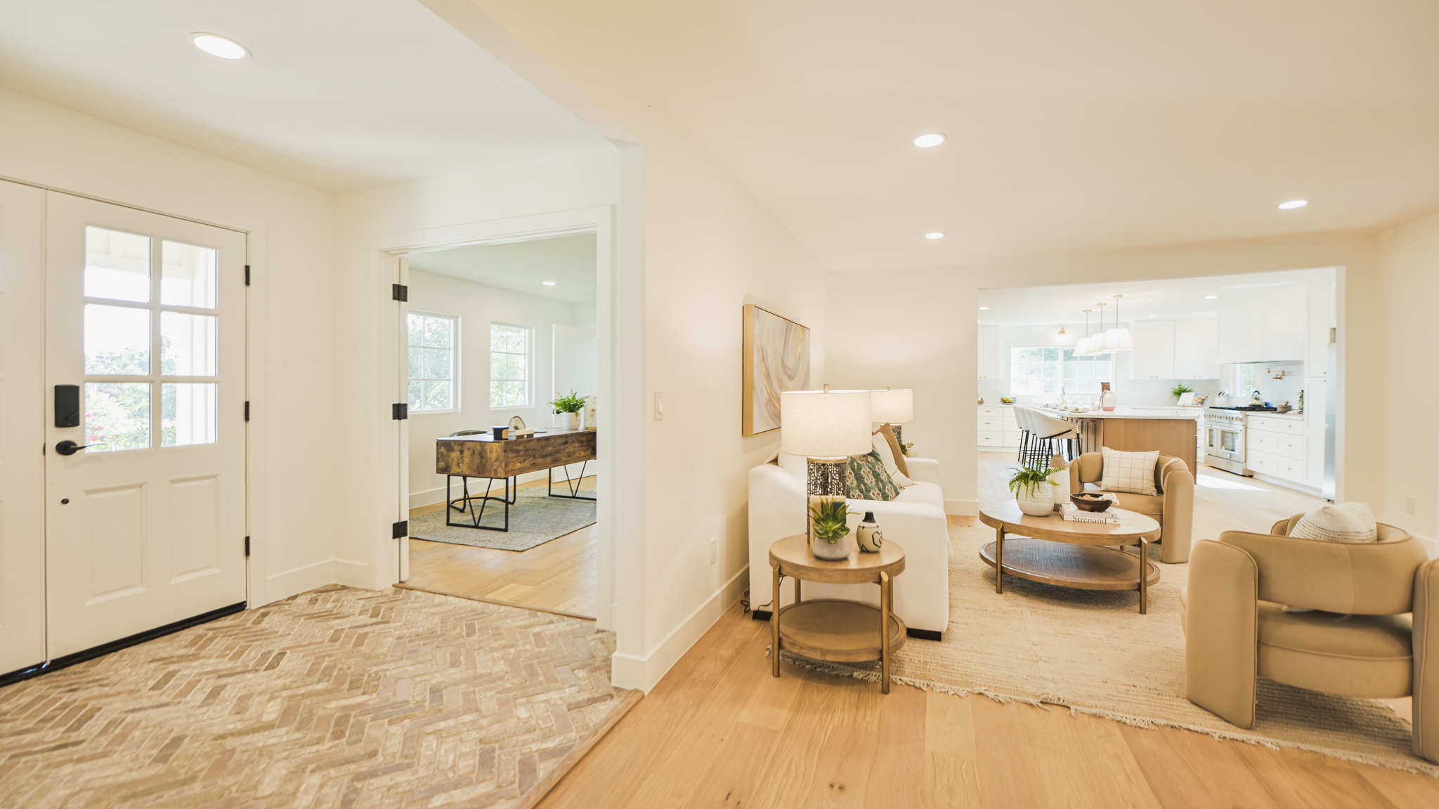 Staged foyer and living area San Diego